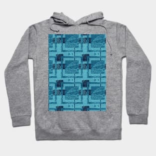 Circles and Squre Pattern Hoodie